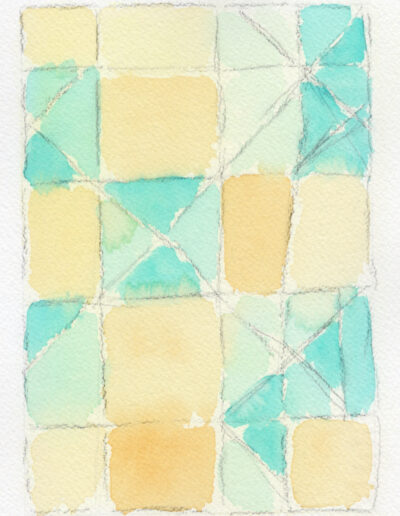 Watercolor painting on paper from tegulas series by Lee Ruelle.