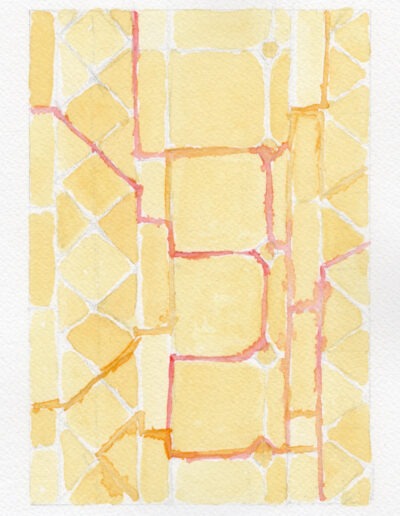 Watercolor painting on paper from tegulas series by Lee Ruelle.