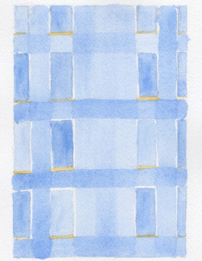 Watercolor painting on paper from tegulas series by Lee Ruelle.