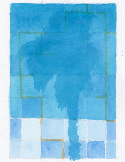 Watercolor painting on paper from tegulas series by Lee Ruelle.