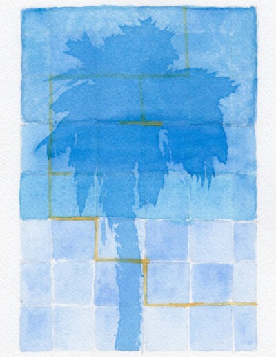 Watercolor painting on paper from tegulas series by Lee Ruelle.