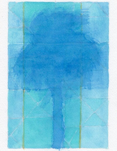 Watercolor painting on paper from tegulas series by Lee Ruelle.