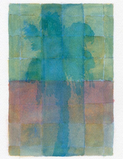 Watercolor painting on paper from tegulas series by Lee Ruelle.